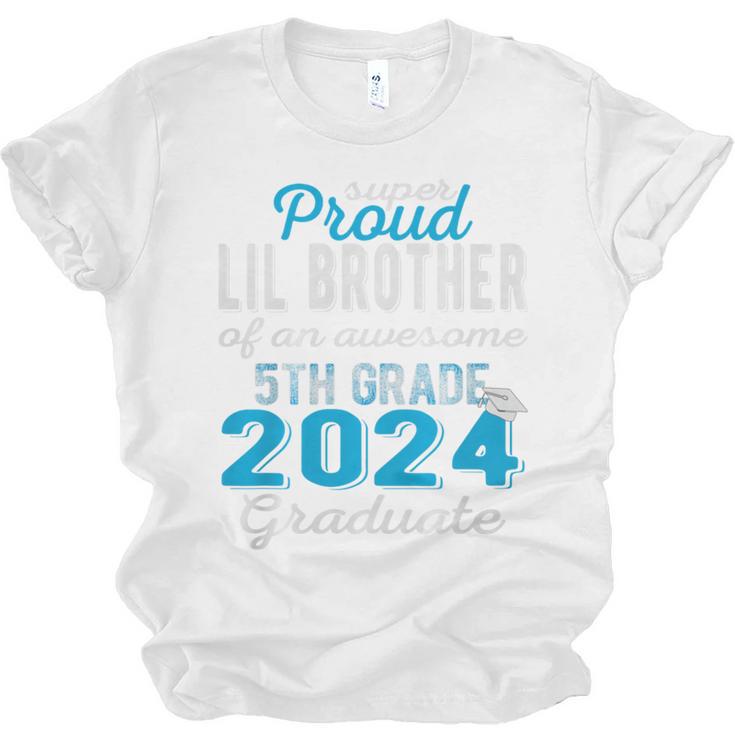 Proud Little Brother Of 5th Grade Graduate 2024 Graduation Premium Unisex Jersey T-Shirt