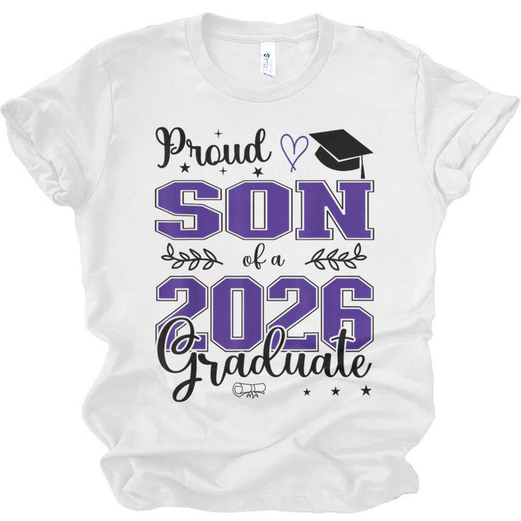 Proud Son Of a Class Of 2026 Graduate For Graduation Unisex Jersey T-Shirt