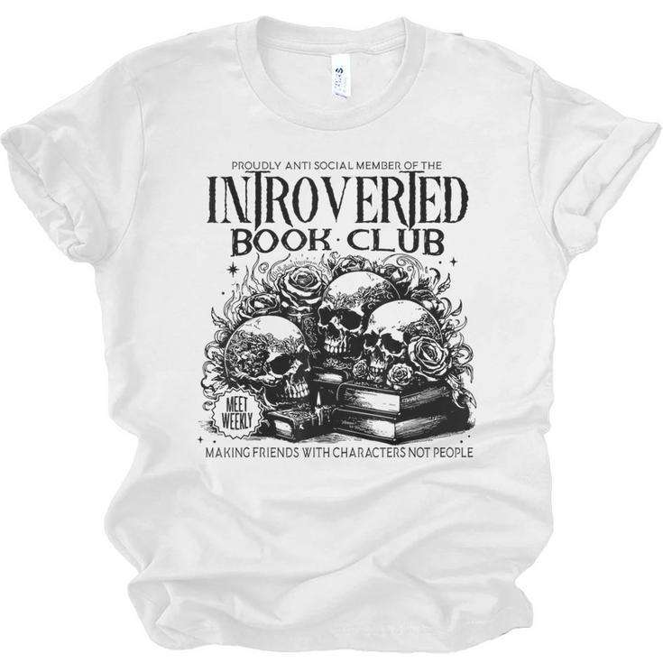 Proudly Anti Social Member Of The Introverted Book Club Unisex Jersey T-Shirt