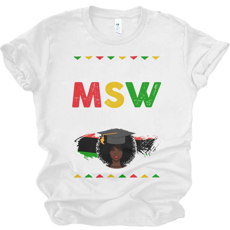 Queen MSW Social Work Grads Masters Graduation Unisex Jersey T-Shirt