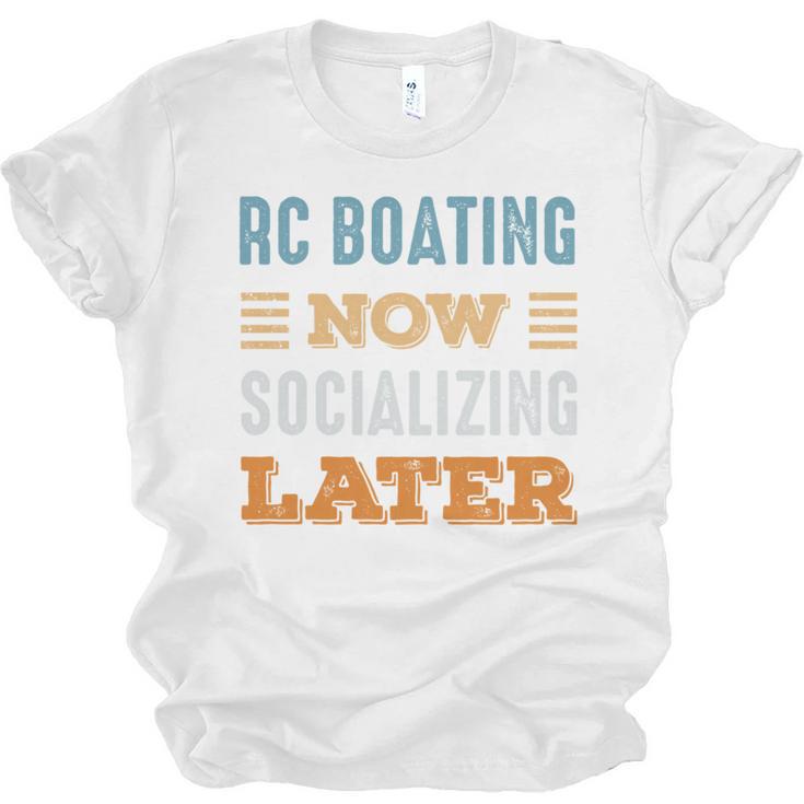 RC Boating Now Minimal Socializing Introvert Vintage Unisex Jersey T-Shirt