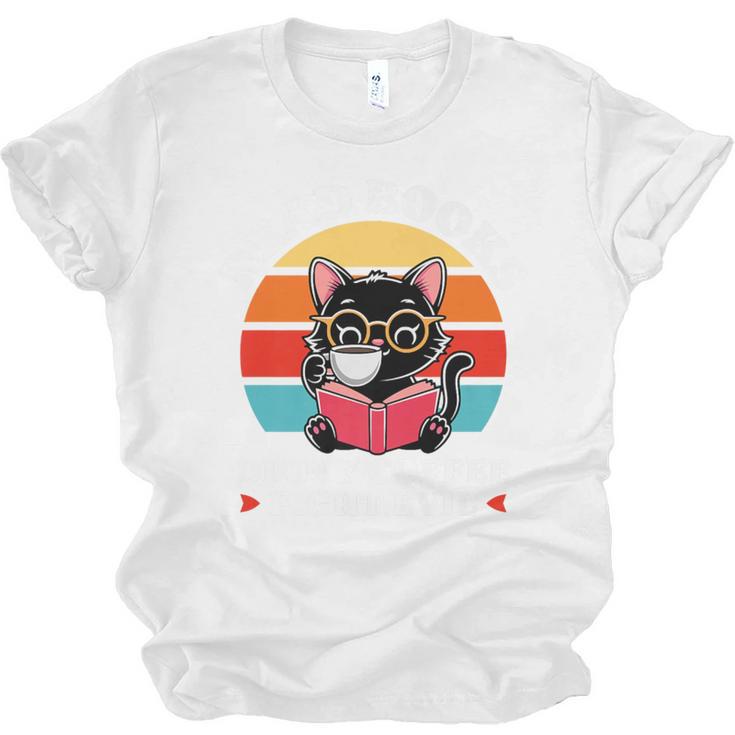 Read Books Drink Coffee Fight Evil Cat Premium Unisex Jersey T-Shirt