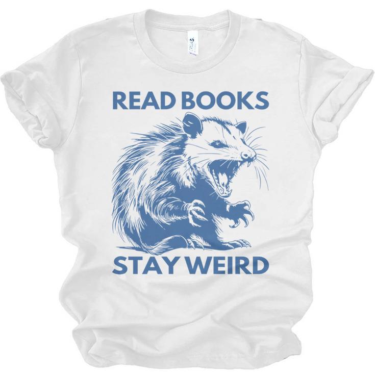 Read Books Stay Weird Unisex Jersey T-Shirt
