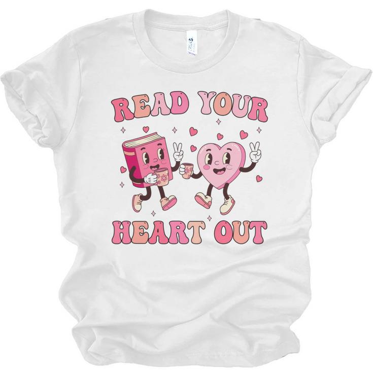 Read Your Heart Out Teacher Valentine Book Unisex Jersey T-Shirt