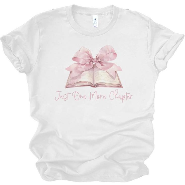 Reading Books Mom Mothers Day Coquette Pink Bow Book Lovers Unisex Jersey T-Shirt