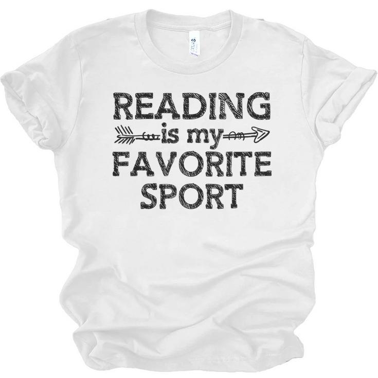 Reading Is My Favorite Sport Bookish Book-Club Bookworm Unisex Jersey T-Shirt