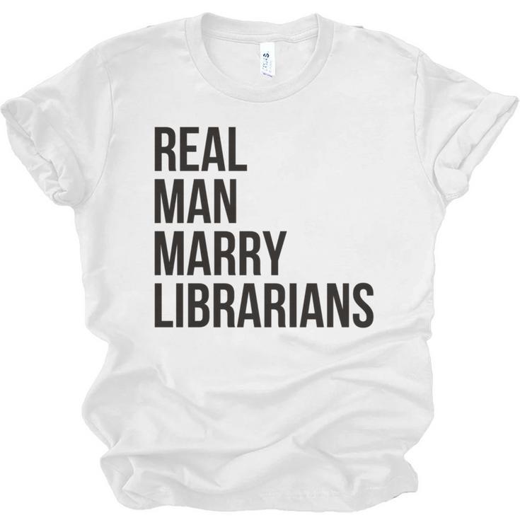 Real Men Marry Librarians – Book Lover Husband Unisex Jersey T-Shirt