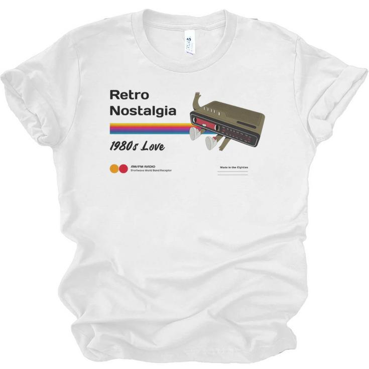 Retro Nostalgia 1980s Love Graphic Premium Tri-Blend Unisex Jersey T-Shirt