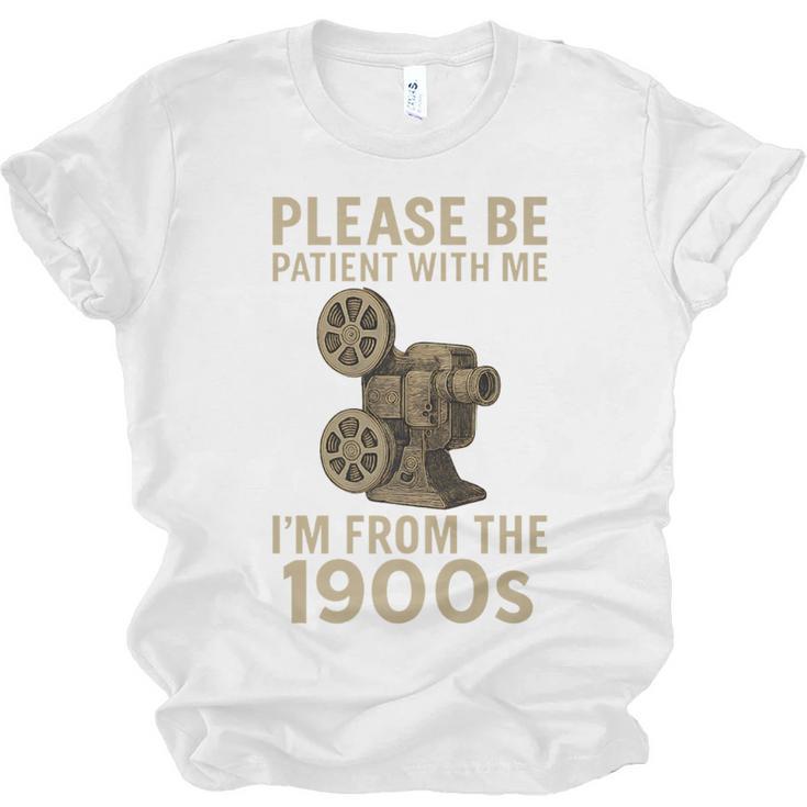 Retro Please Be Patient With Me I'm From The 1900s Projector Premium Unisex Jersey T-Shirt