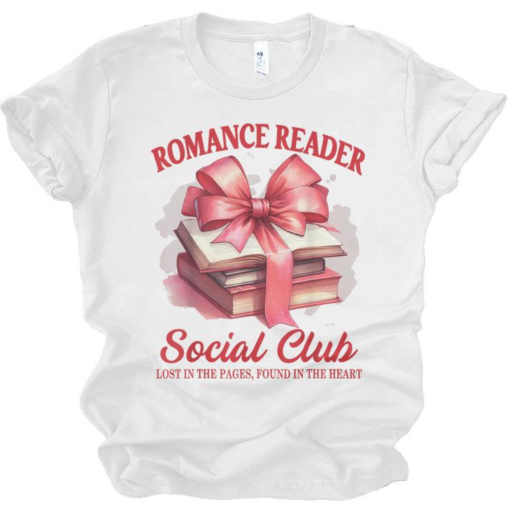 Romance Book Reading Bookish Romance Reader Social Club Unisex Jersey T-Shirt