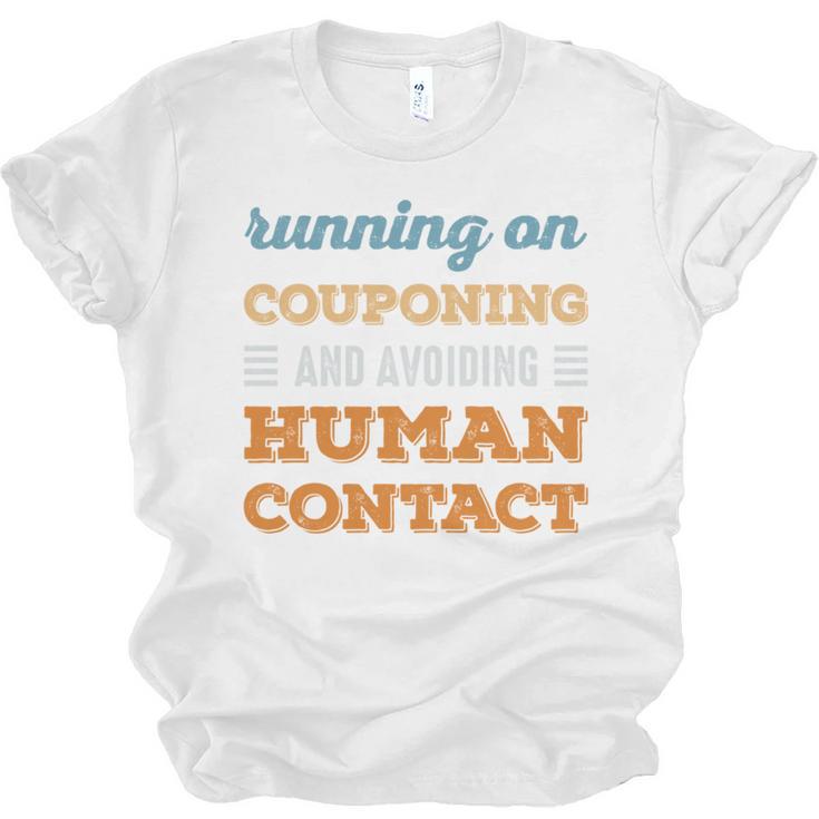 Running On Couponing Social Introvert Humor Vintage Unisex Jersey T-Shirt
