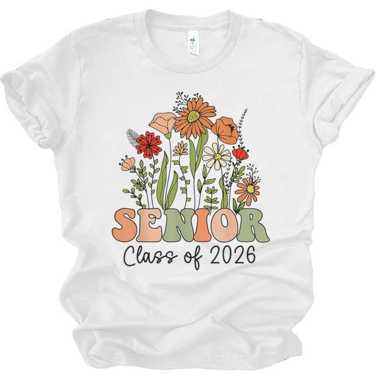 Senior 2026 Graduate Class Of 2026 Wildflowers Graduation Unisex Jersey T-Shirt