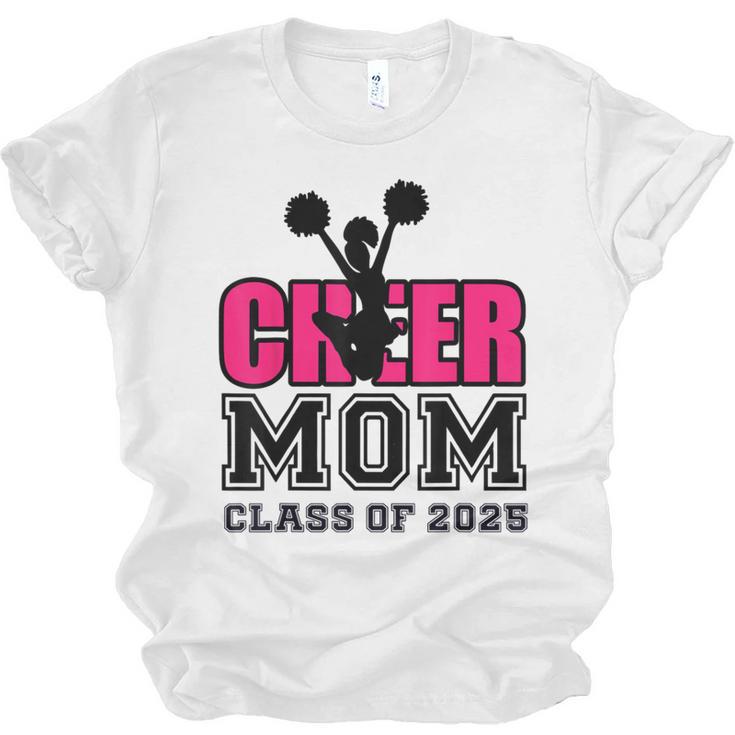 Senior Cheerleader Mom Cheer Class Of 2025 Graduation Women Unisex Jersey T-Shirt
