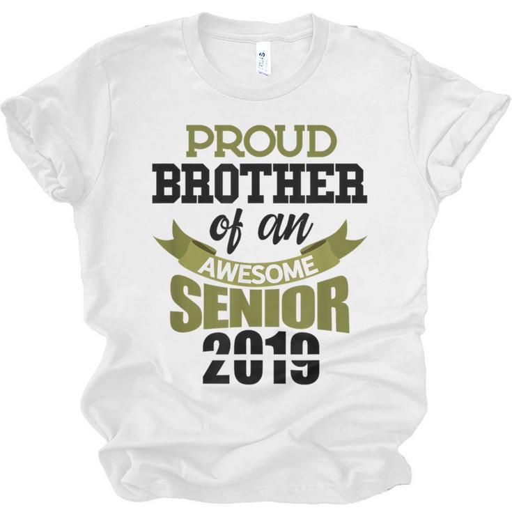 Senior Class Of 2019 Tshirt Graduation Awesome Brother Unisex Jersey T-Shirt