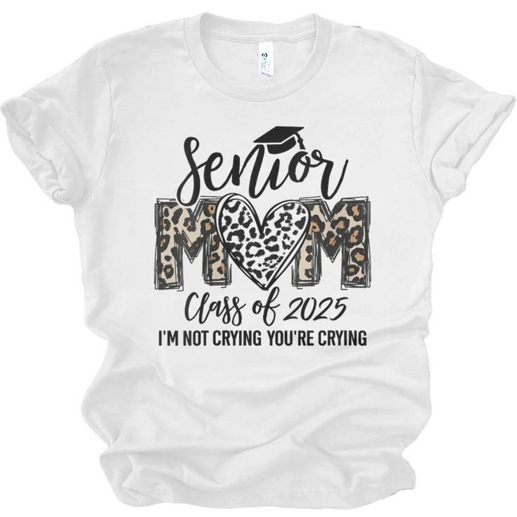 Senior Mom Class Of 2025 Senior Mama 2025 Leopard Graduation Unisex Jersey T-Shirt