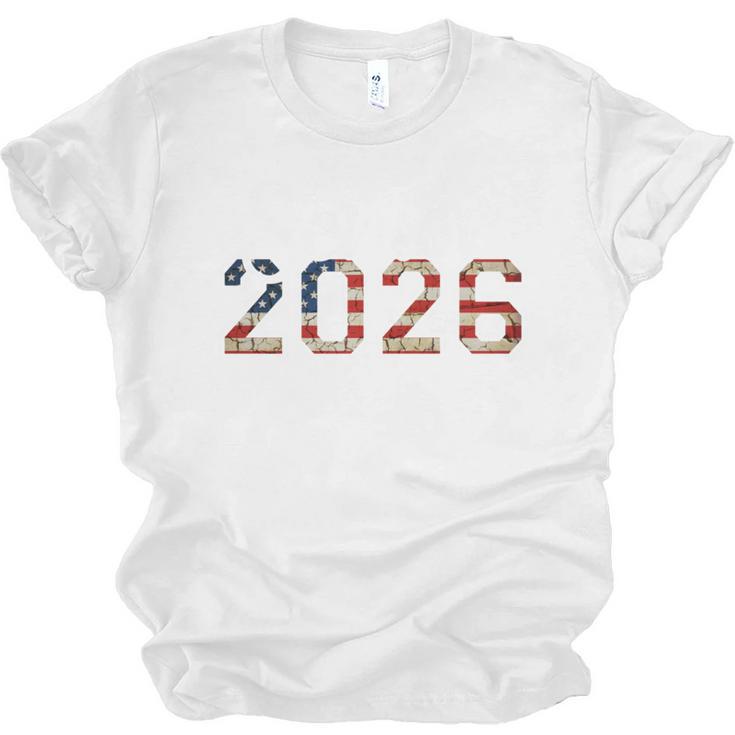 Senior Year 2026 American Flag USA Graduation Class Of 2026 Unisex Jersey T-Shirt