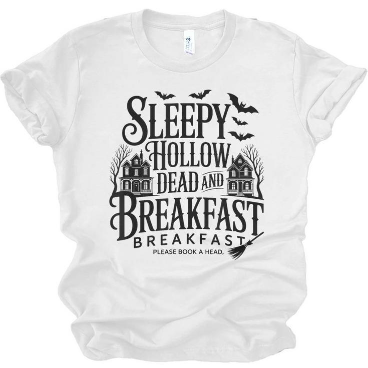 Sleepy Hollow Dead And Breakfast Please Book Ahead Unisex Jersey T-Shirt