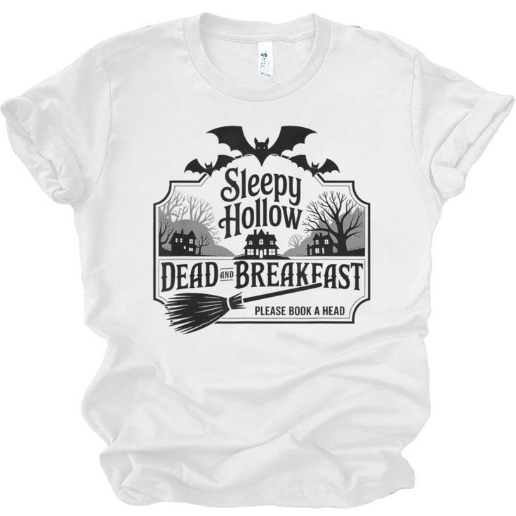 Sleepy Hollow Dead And Breakfast Please Book A Head Unisex Jersey T-Shirt