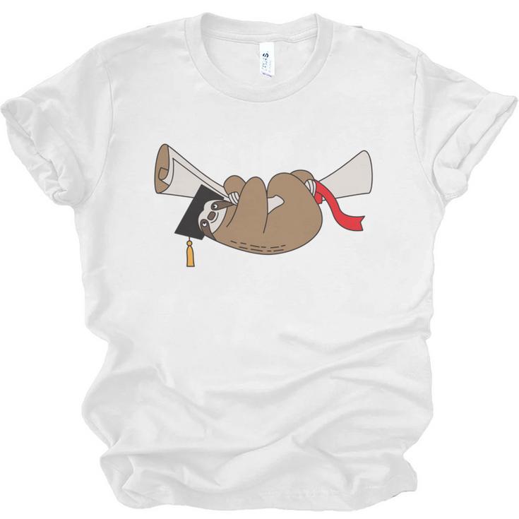 Sloth Graduation Shirt I Did It Diploma Grad Unisex Jersey T-Shirt