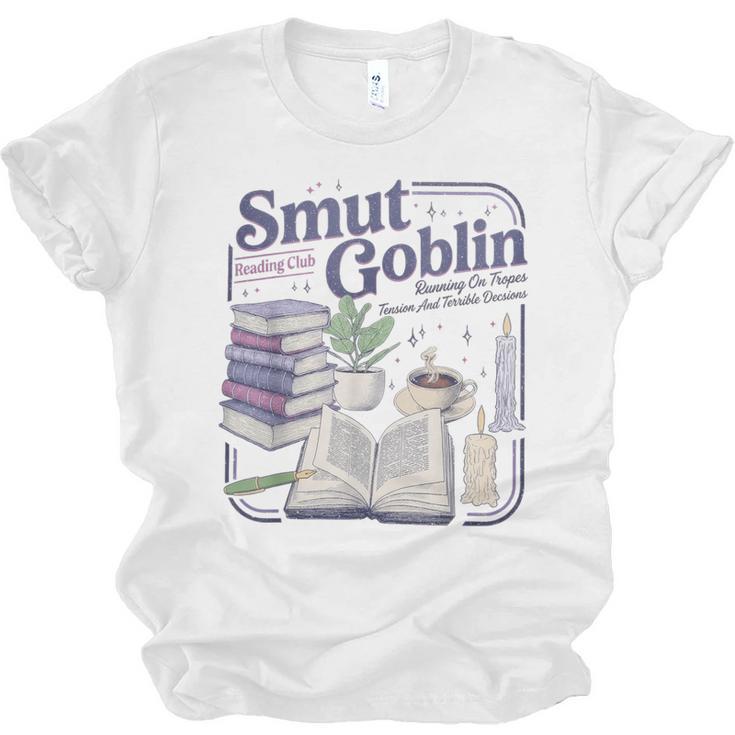 Smut Goblin Reading Club Book Lover Dark Academia Unisex Jersey T-Shirt