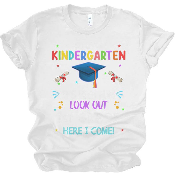 So Long Kindergarten Graduation Look Out 1st Grade 2025 Kids Premium Tri-Blend Unisex Jersey T-Shirt