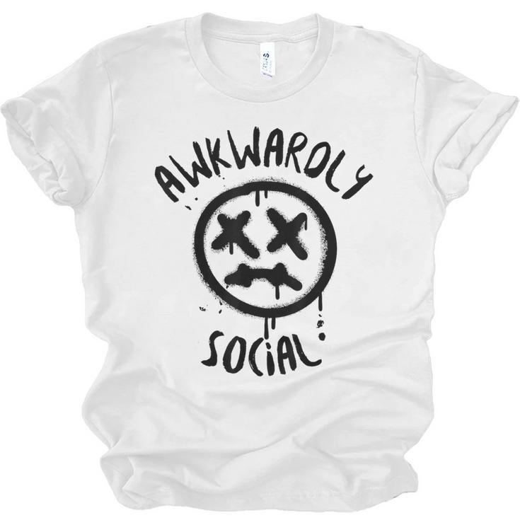 Socially Awkward Introvert Social Anxious Awkwardly Social Unisex Jersey T-Shirt