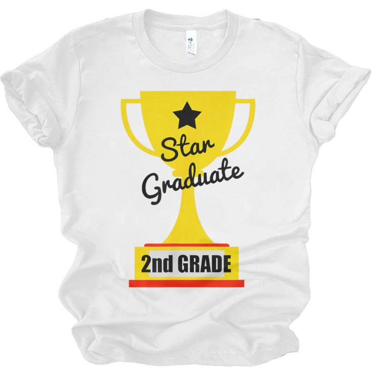 Star Graduate Second Grade Graduation Trophy Cup Unisex Jersey T-Shirt