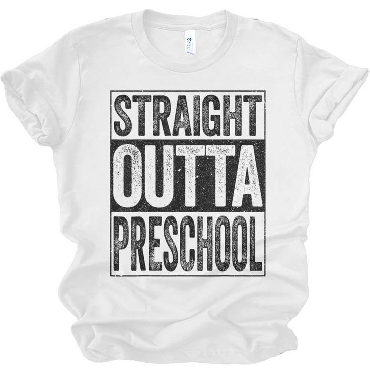 Straight Outta Preschool Shirt Boy Girl Graduation Unisex Jersey T-Shirt