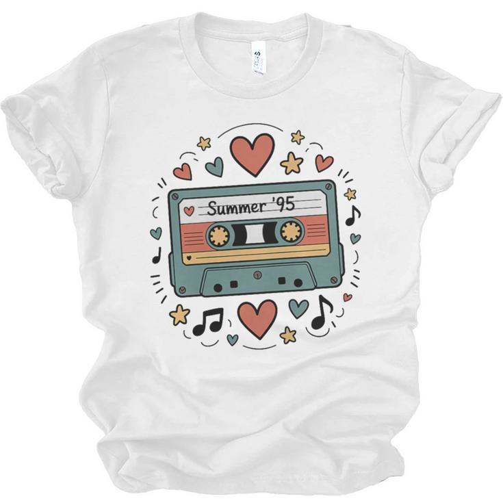 Summer ’95 Retro Cassette Tape Nostalgia Music Lover Premium Tri-Blend Unisex Jersey T-Shirt