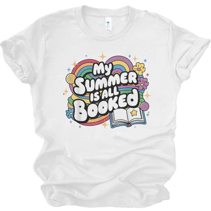 My Summer Is All Booked Book Reading Summer Reading For Men Women Unisex Jersey T-Shirt