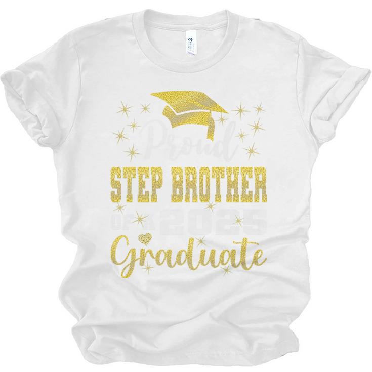 Super Proud Step Brother Of 2025 Graduate Graduation Family Premium Unisex Jersey T-Shirt