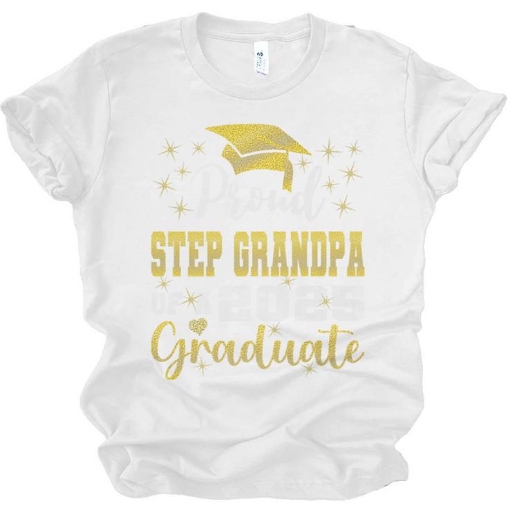 Super Proud Step Grandpa Of 2025 Graduate Graduation Family Premium Unisex Jersey T-Shirt