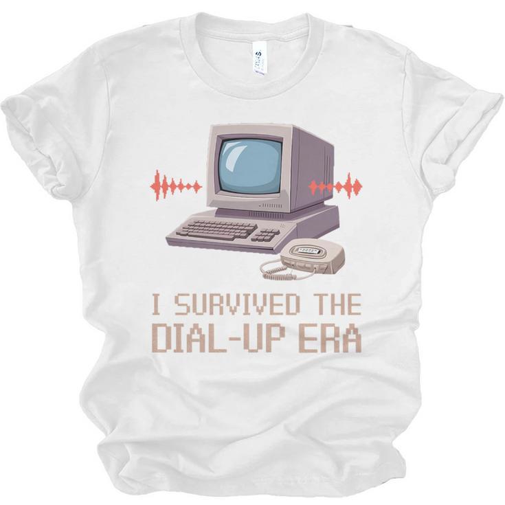 I Survived The Dial-Up Era Retro 90s Nostalgia Premium Tri-Blend Unisex Jersey T-Shirt