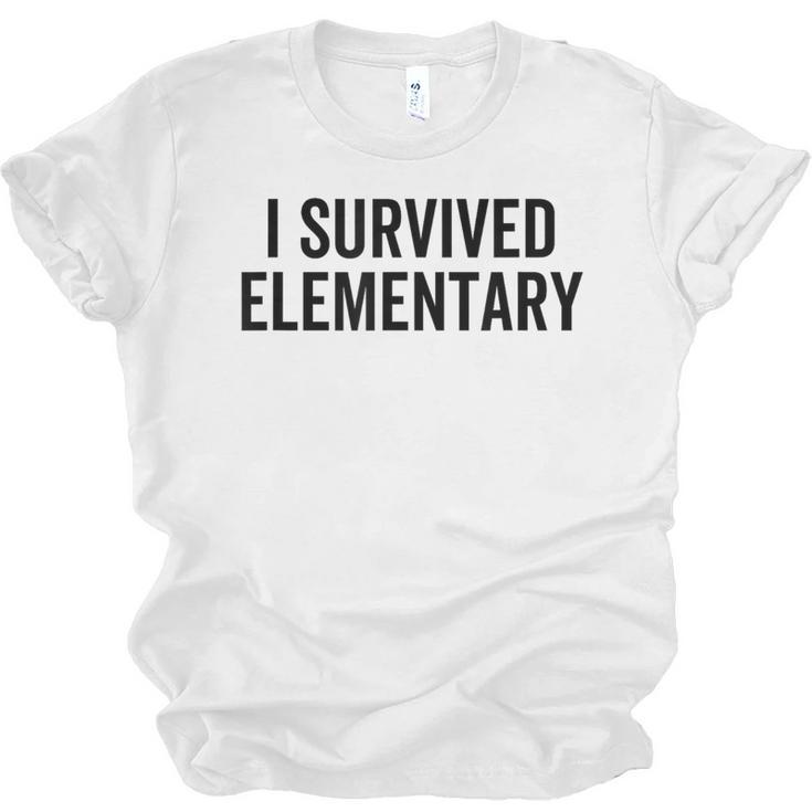 I Survived Elementary Graduation School Student Unisex Jersey T-Shirt