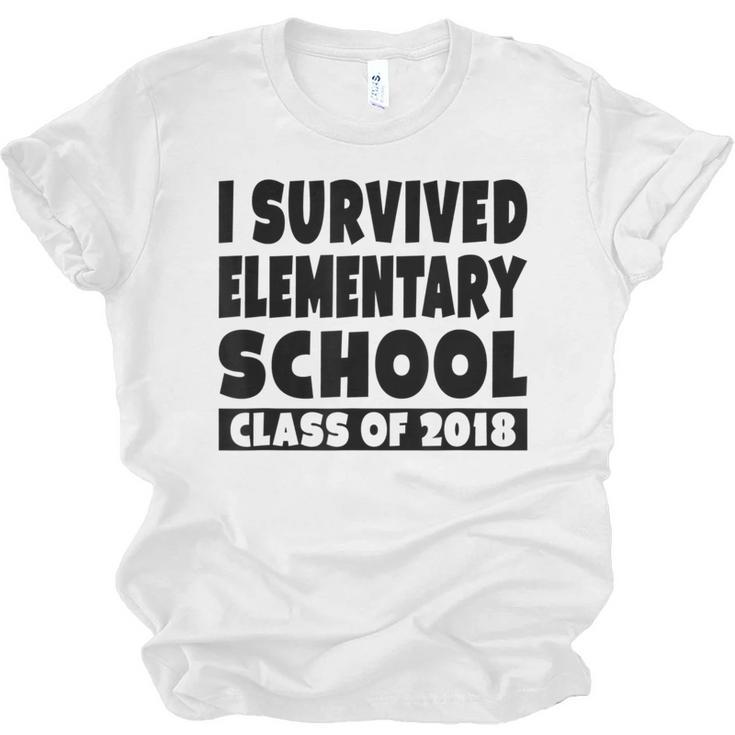 I Survived Elementary School Class Of 2018 Graduation Shirt Unisex Jersey T-Shirt