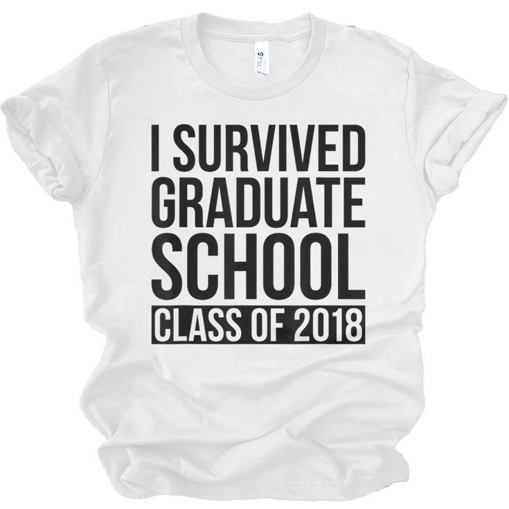 I Survived Graduate School Class Of 2018 Graduation Unisex Jersey T-Shirt