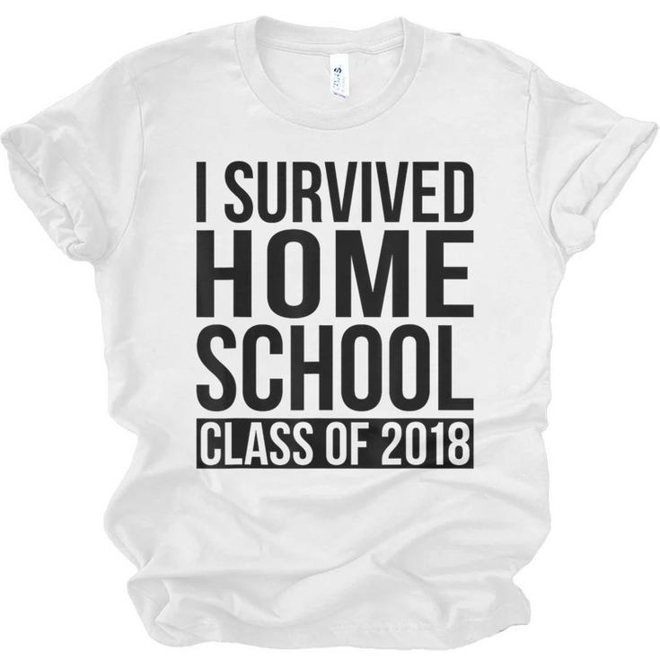 I Survived Home School Class Of 2018 Graduation Unisex Jersey T-Shirt