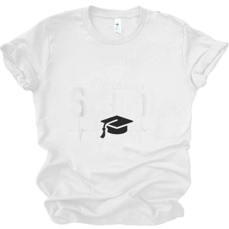 I Survived Nursing School Graduation RN Nurse T Shirt Unisex Jersey T-Shirt