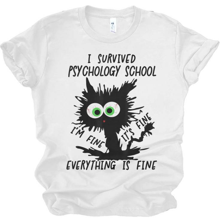 I Survived Psychology School Graduation 2026 2027 Unisex Jersey T-Shirt