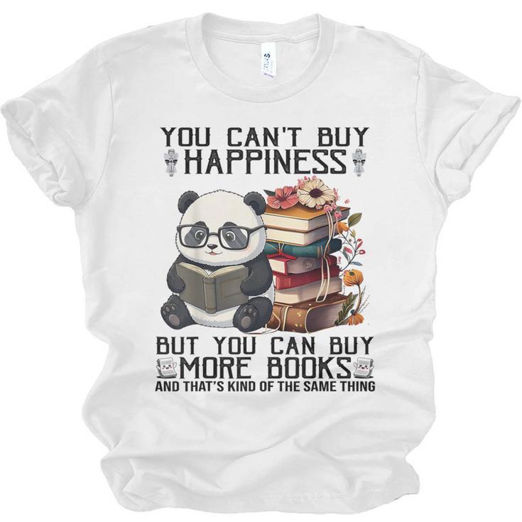 Teacher Bookworm Book Lover Panda Reading Book Librarian Tee Unisex Jersey T-Shirt