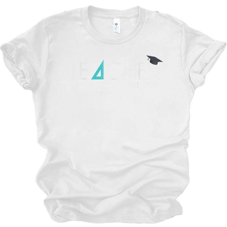 Teacher Established 2018 Shirt Graduation For Teachers Unisex Jersey T-Shirt