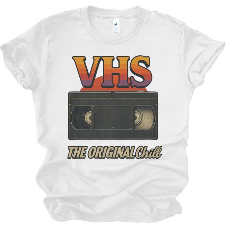 VHS Tape Nostalgia Old School Technology Humor Premium Unisex Jersey T-Shirt