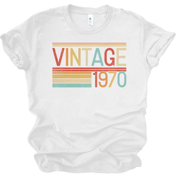 Vintage 1970 Birthday Retro Style 70's Born Nostalgia Party Premium Tri-Blend Unisex Jersey T-Shirt