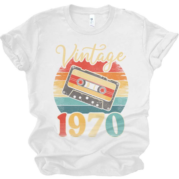 Vintage 1970 Retro Cassette Tape 70s Born Nostalgia Birthday Unisex Jersey T-Shirt