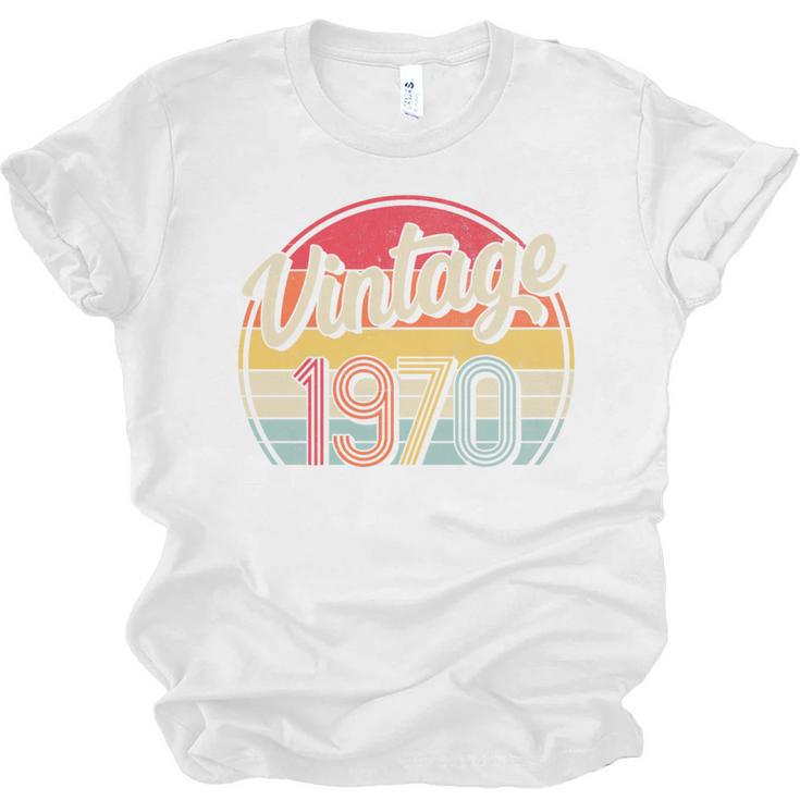 Vintage 1970 Retro Style 70's Born Nostalgia Vibe Birthday Premium Tri-Blend Unisex Jersey T-Shirt