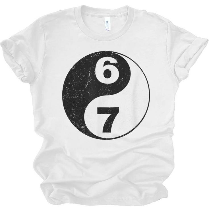 Vintage 6 7 Yin Yang Namaste Six Seven Nostalgia Unisex Jersey T-Shirt