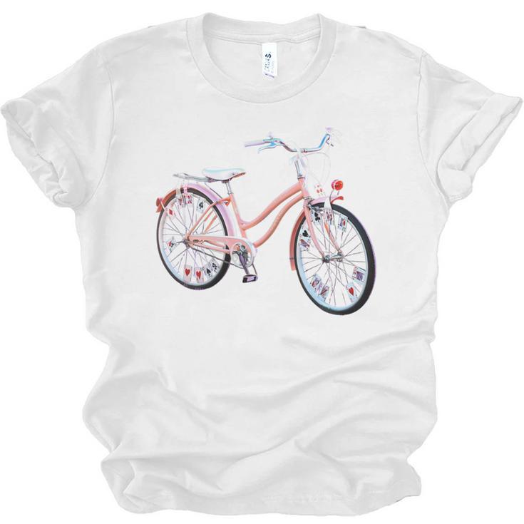 Vintage Bicycle With Playing Cards Nostalgia Premium Tri-Blend Unisex Jersey T-Shirt