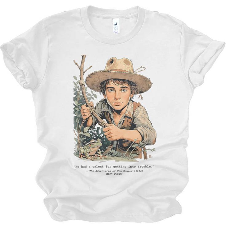 Vintage Children's Books The Adventures Of Tom Sawyer 1876 Unisex Jersey T-Shirt