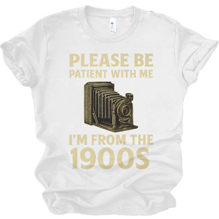 Vintage Please Be Patient With Me I'm From The 1900s Camera Premium Unisex Jersey T-Shirt