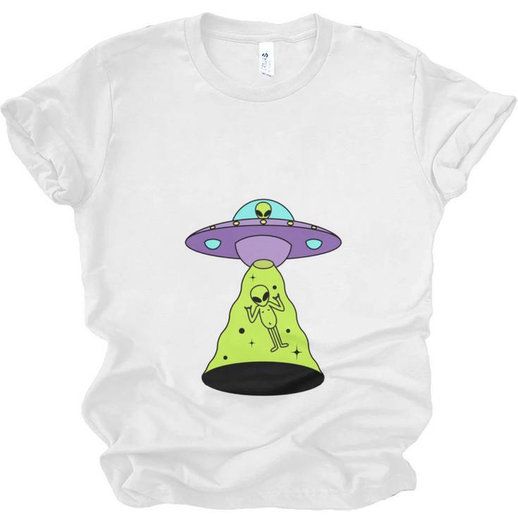 I Wanna Go Home Introvert UFO UAP Flying Saucer Trippy Alien Unisex Jersey T-Shirt